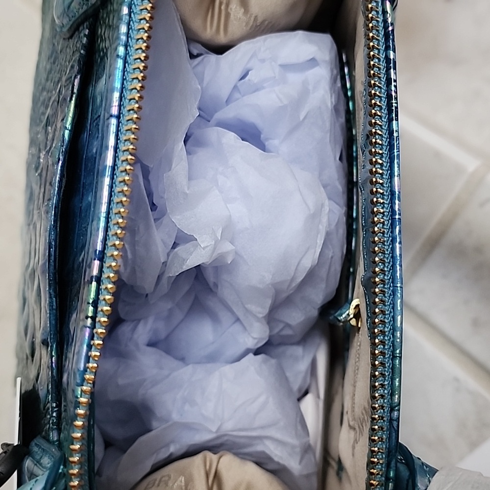 π₯³πHOST PICK!ππ₯³ ππ₯³ BRAHMIN Blue Topaz Small Caroline Satchel & Wallet π₯³π - Picture 12 of 14